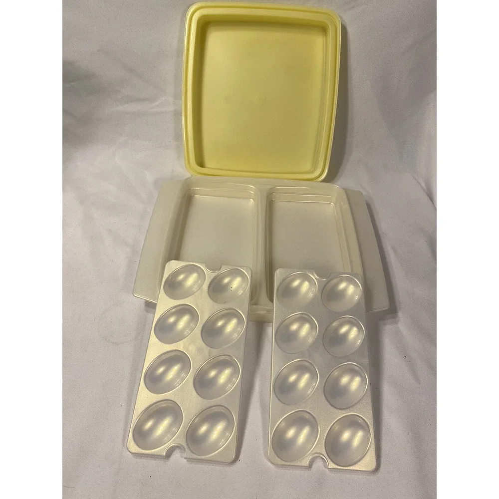 vintage tupperware‎ travel egg carry case party serving tray